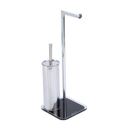 Tissue Free Holder Toilet Stand Paper Brush With Shelf